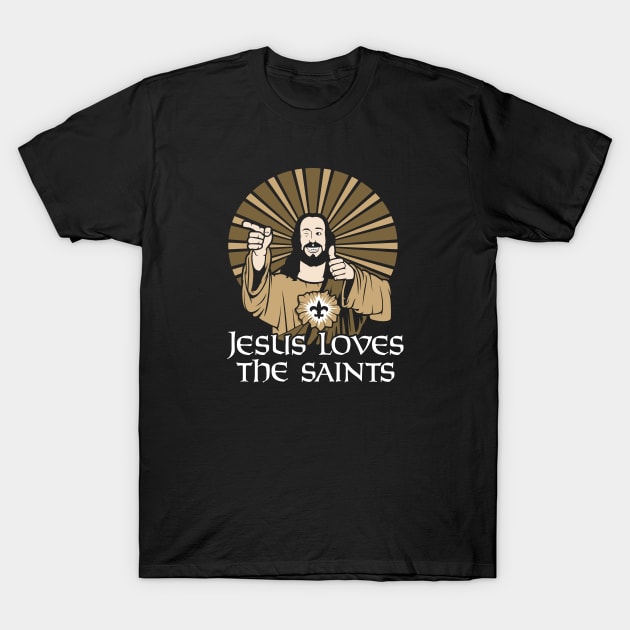 Jesus Loves the Saints T-Shirt by The Side Porch LLC